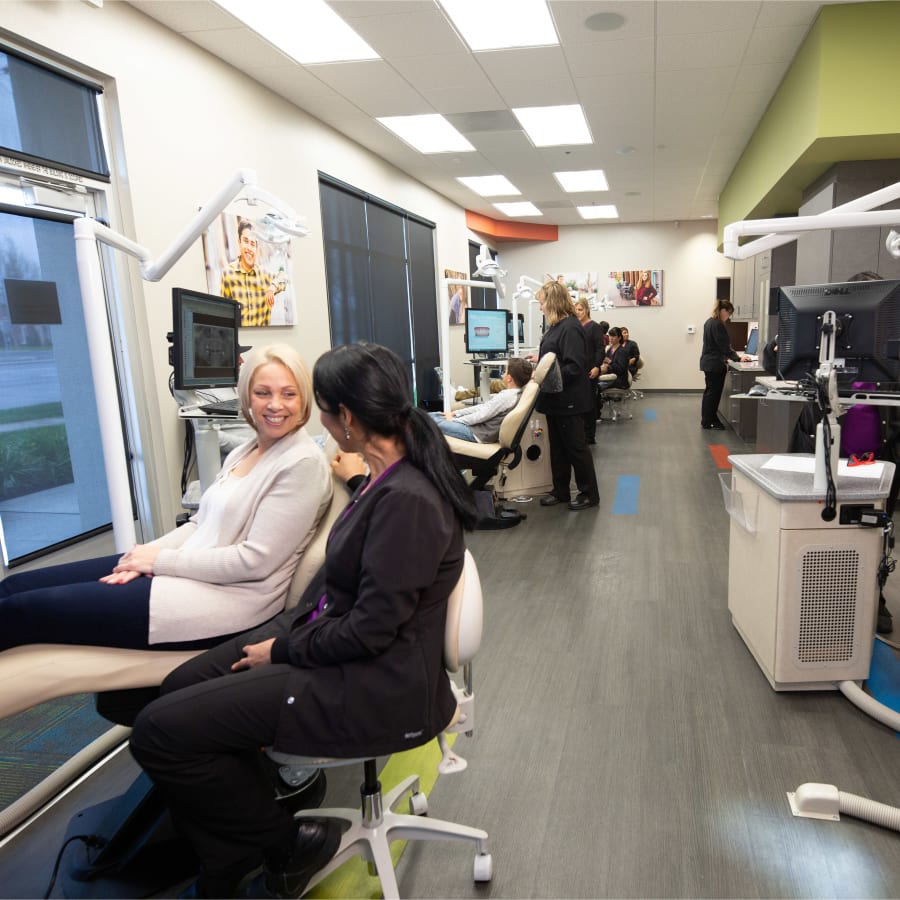 The treatment area at Nalchajian Orthodontics.